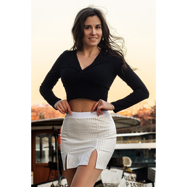 Jupe courte blanche Cassandra 